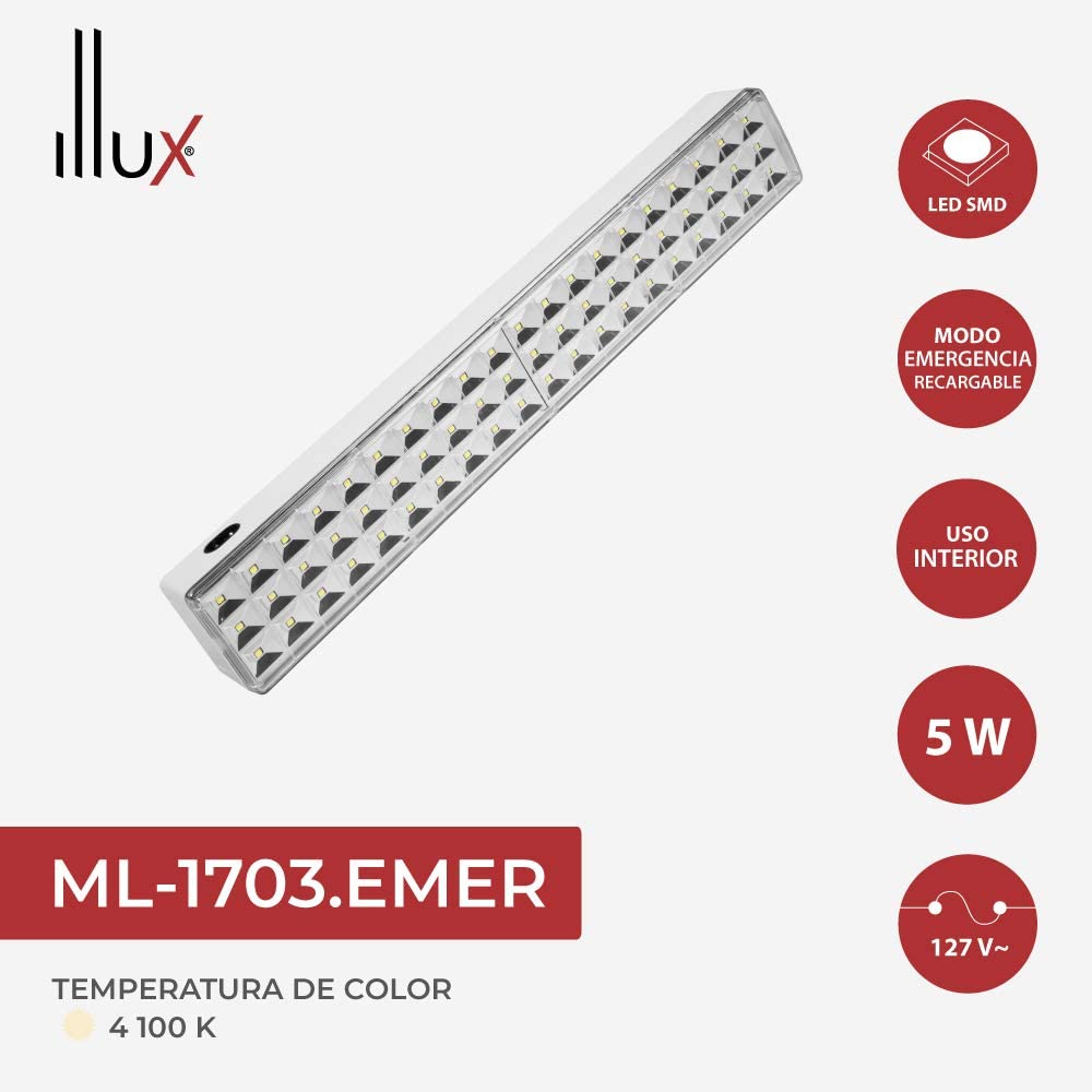 Luminaria de Emergencia 60 LEDs Illux